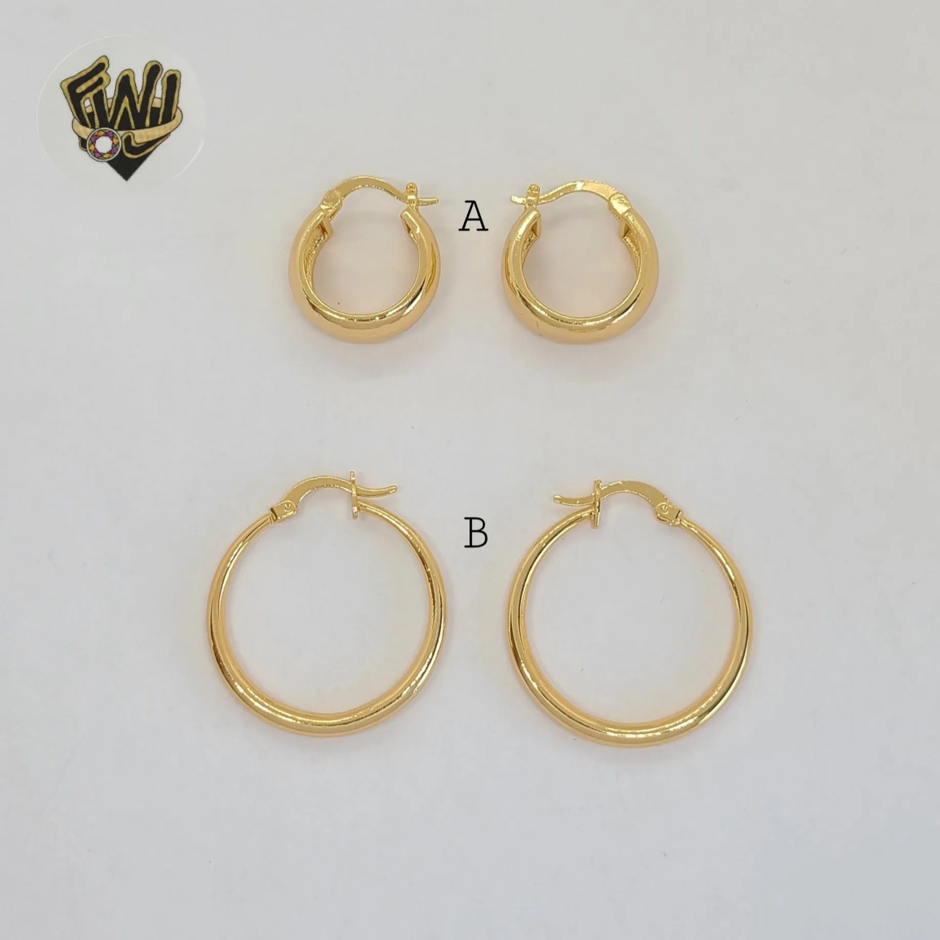 (1-2604-2) Gold Laminate - Plain Hoops - BGO