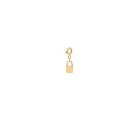 14k midi bitty padlock charm pendant with spring ring