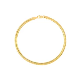 14K Yellow Gold 3.50mm Oval Snake Chain Bracelet