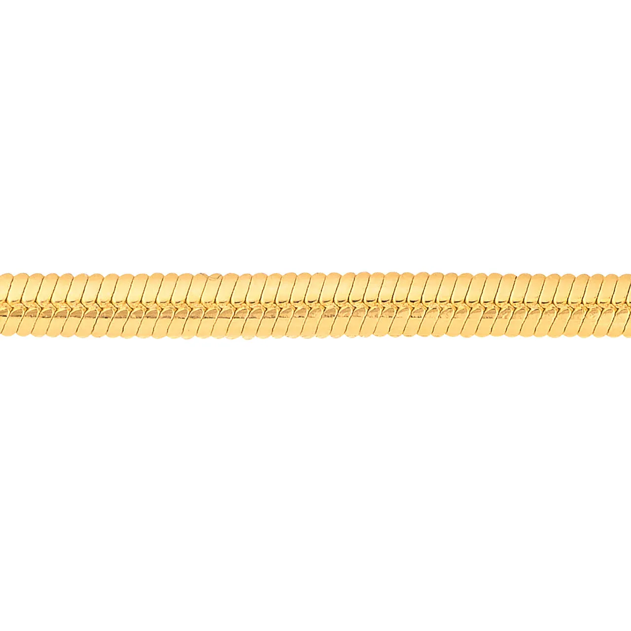 14K Yellow Gold 3.50mm Oval Snake Chain Bracelet