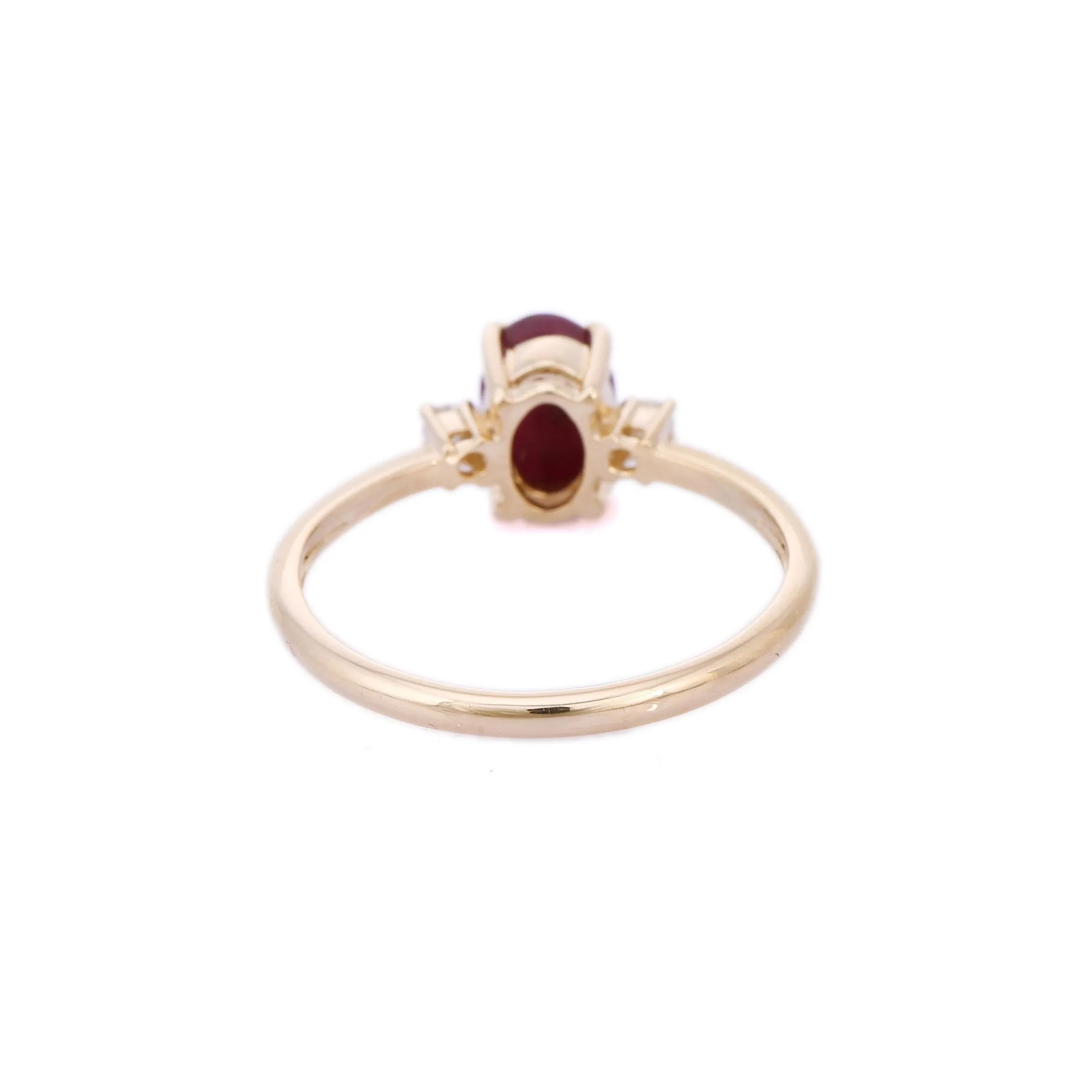 14K Yellow Gold Ruby Ring