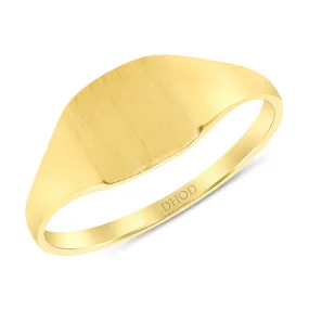 14K Yellow Gold Square Signet Ring