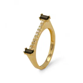 14K Yellow gold T ring-227408