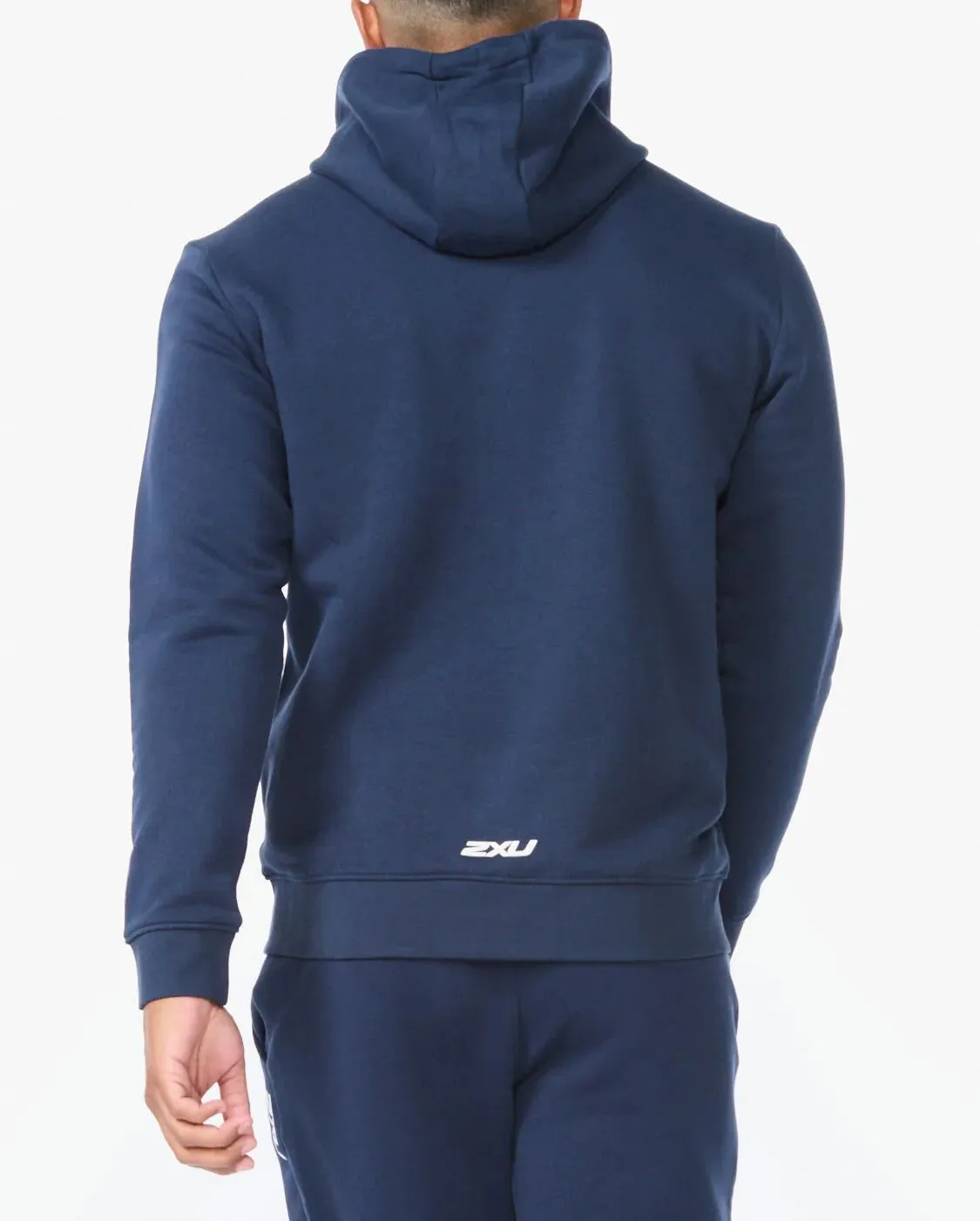 2XU Mens Aspire Full Zip Hoodie - Midnight/White