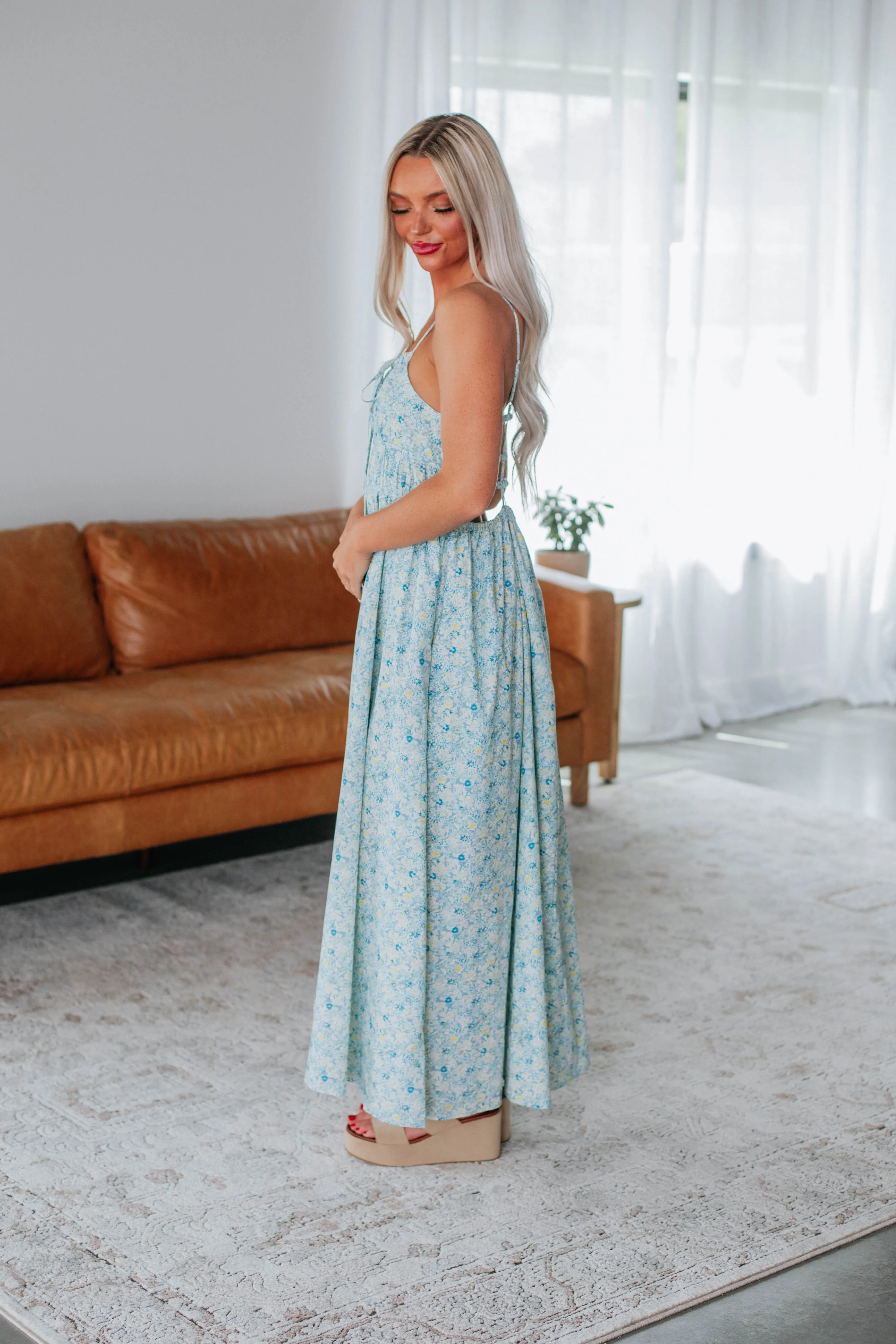 Alleah Maxi Dress - Sky Blue