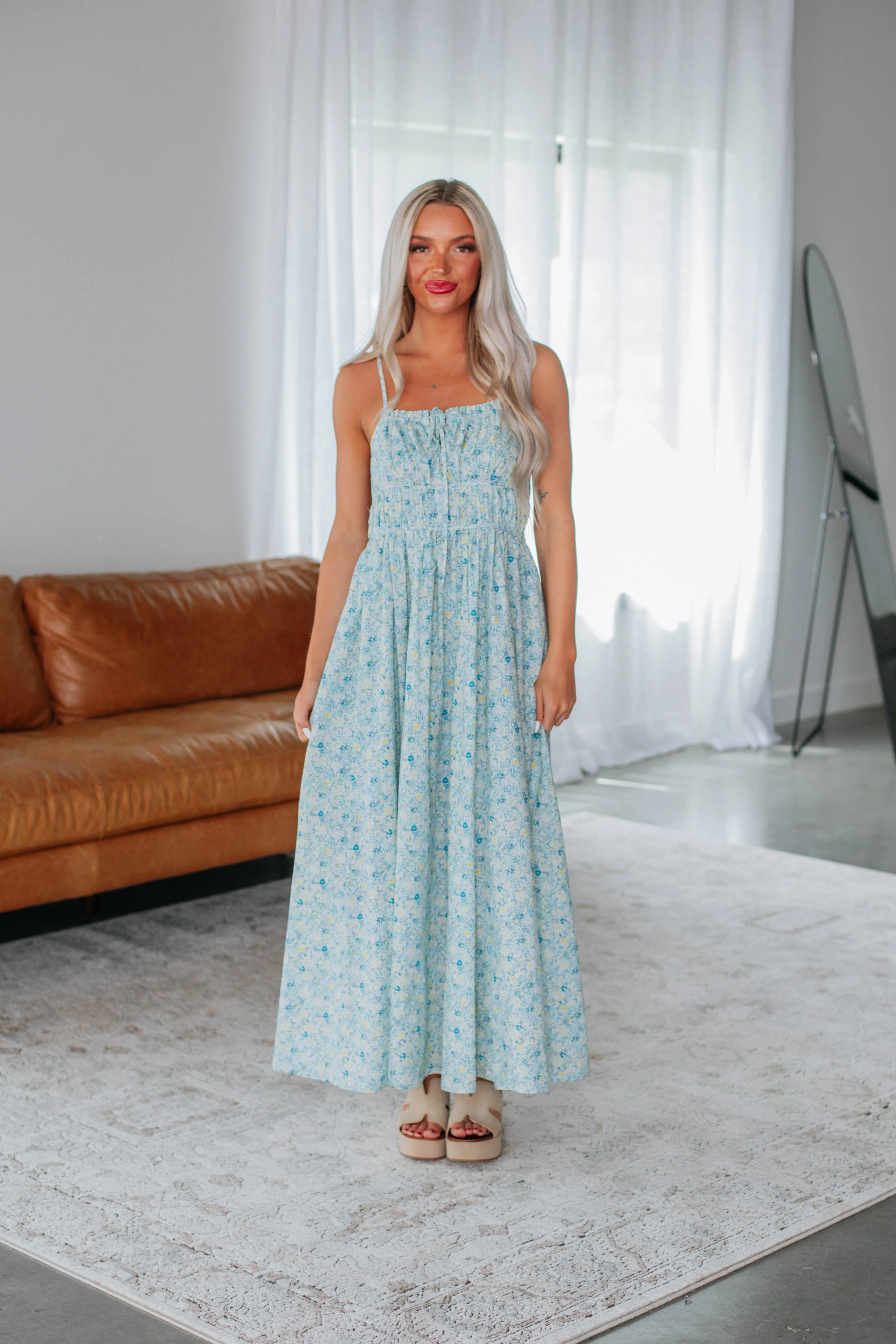 Alleah Maxi Dress - Sky Blue