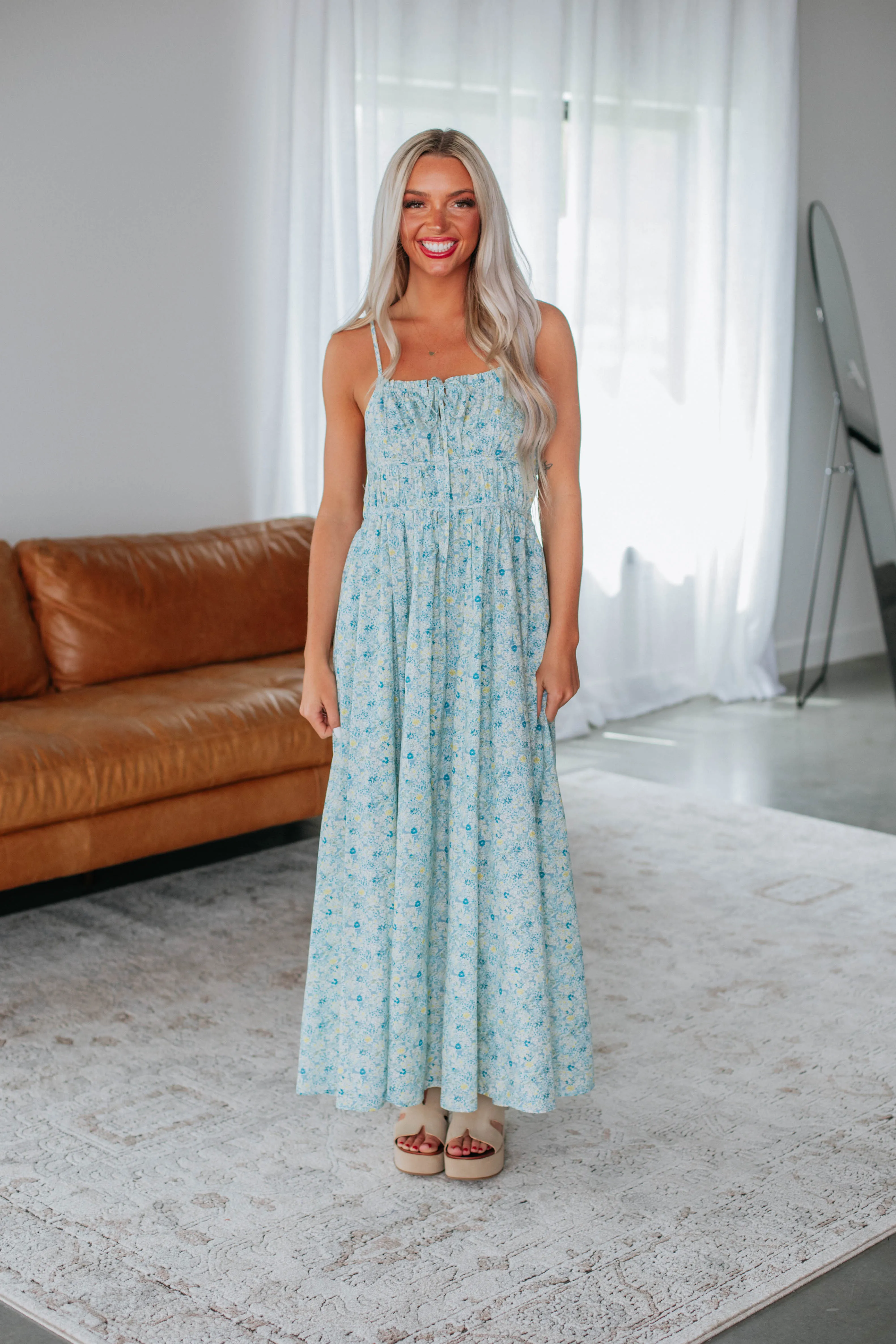 Alleah Maxi Dress - Sky Blue