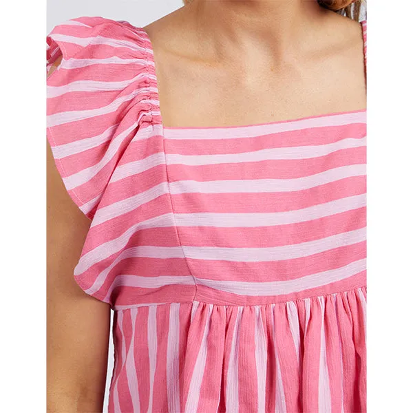 Ashley Top - Pink Punch Stripe