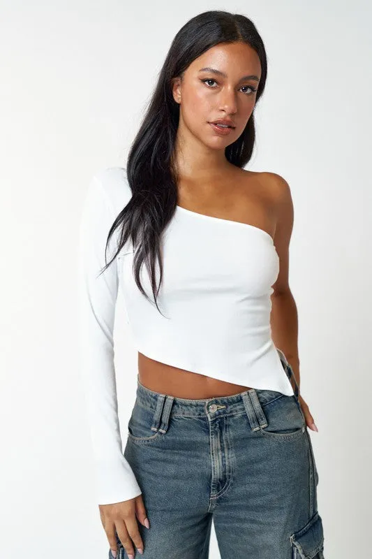 Asymmetrical One Shoulder Top