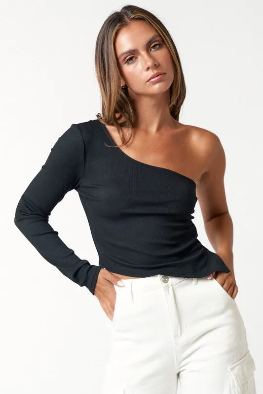 Asymmetrical One Shoulder Top