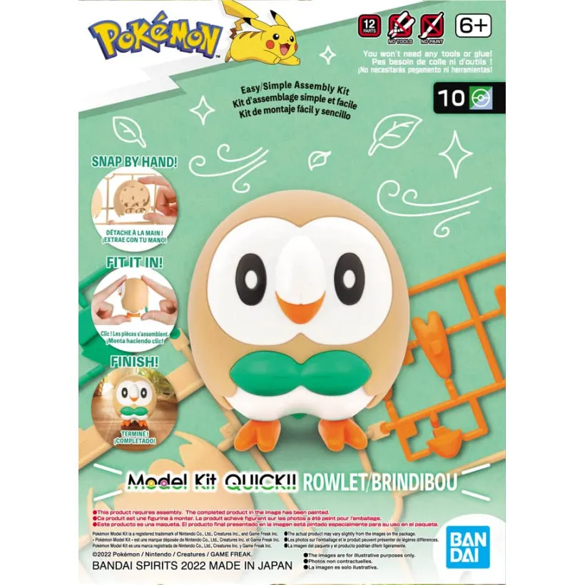 Bandai Pokemon Model Kit QUICK!! 10 Rowlet