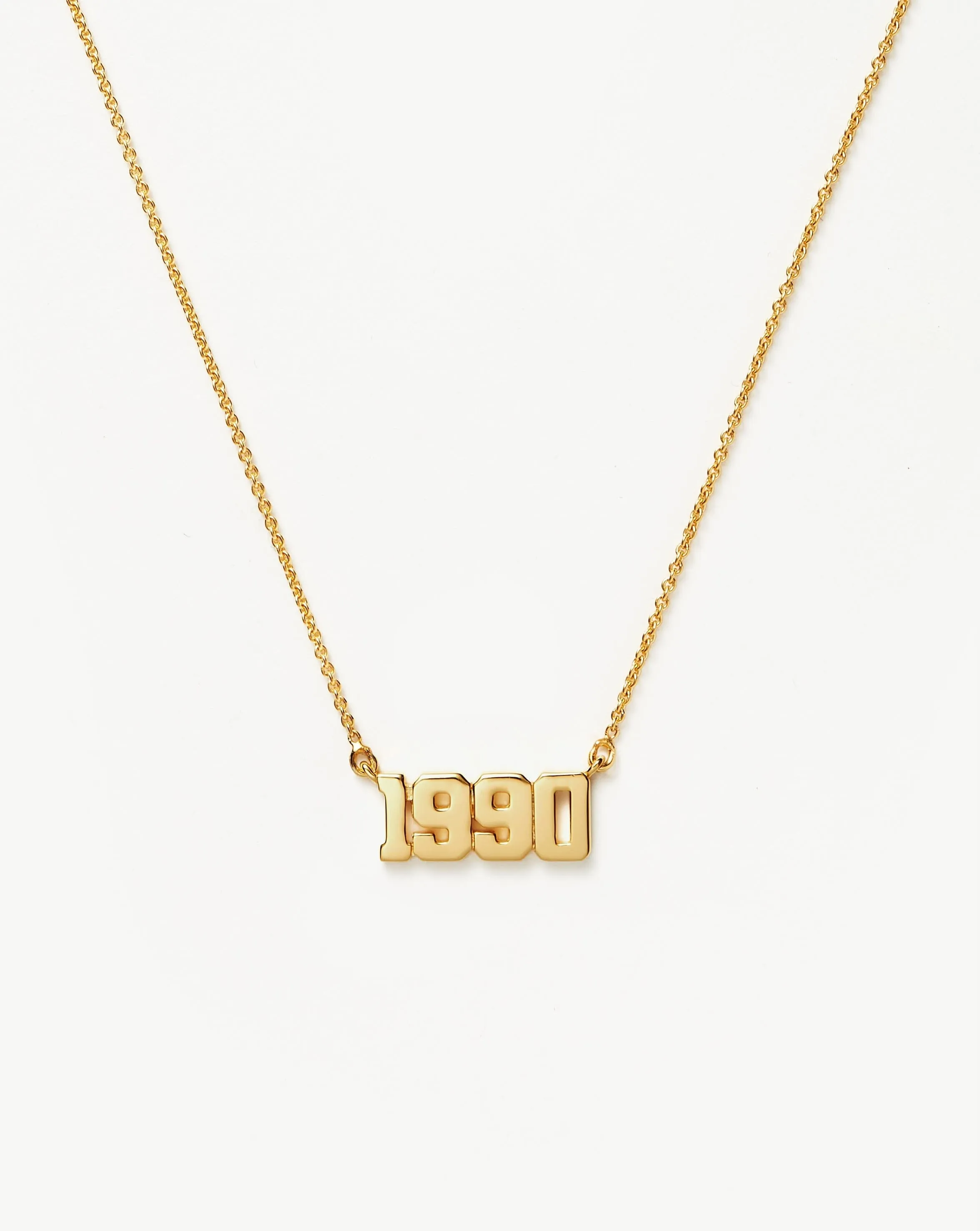 Birth Year Necklace  - Year 1990 | 18ct Gold Plated Vermeil