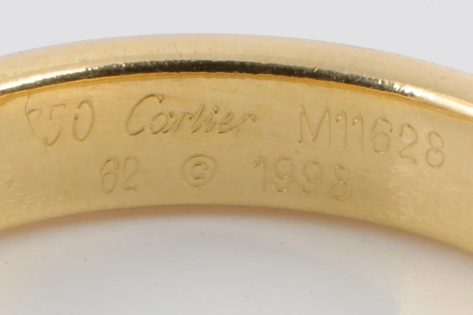 Cartier 18k Tri-Tone Gold Ring Band Size 50 (8.26g.)