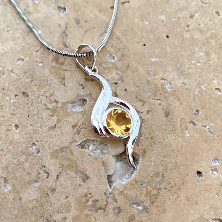 Citrine Pendant - Emilie