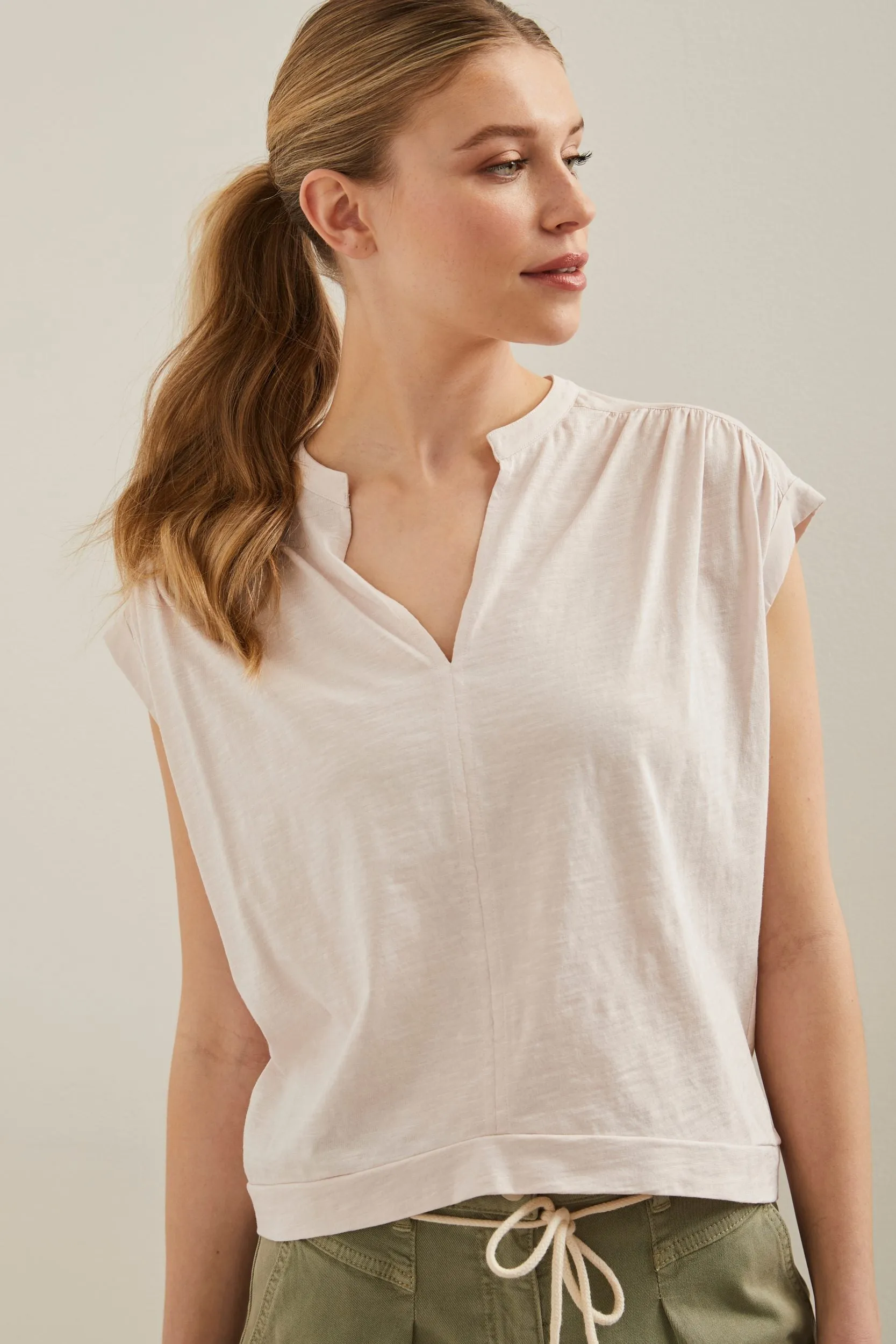 Combo fabric top