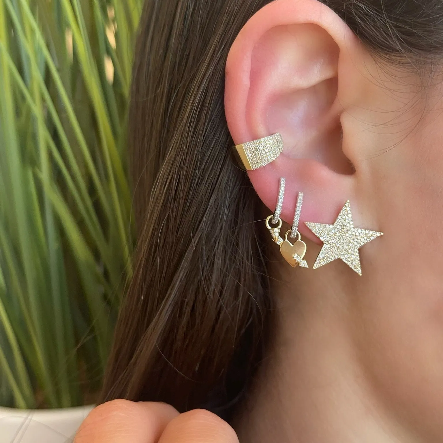 Diamond Star Stud Earrings