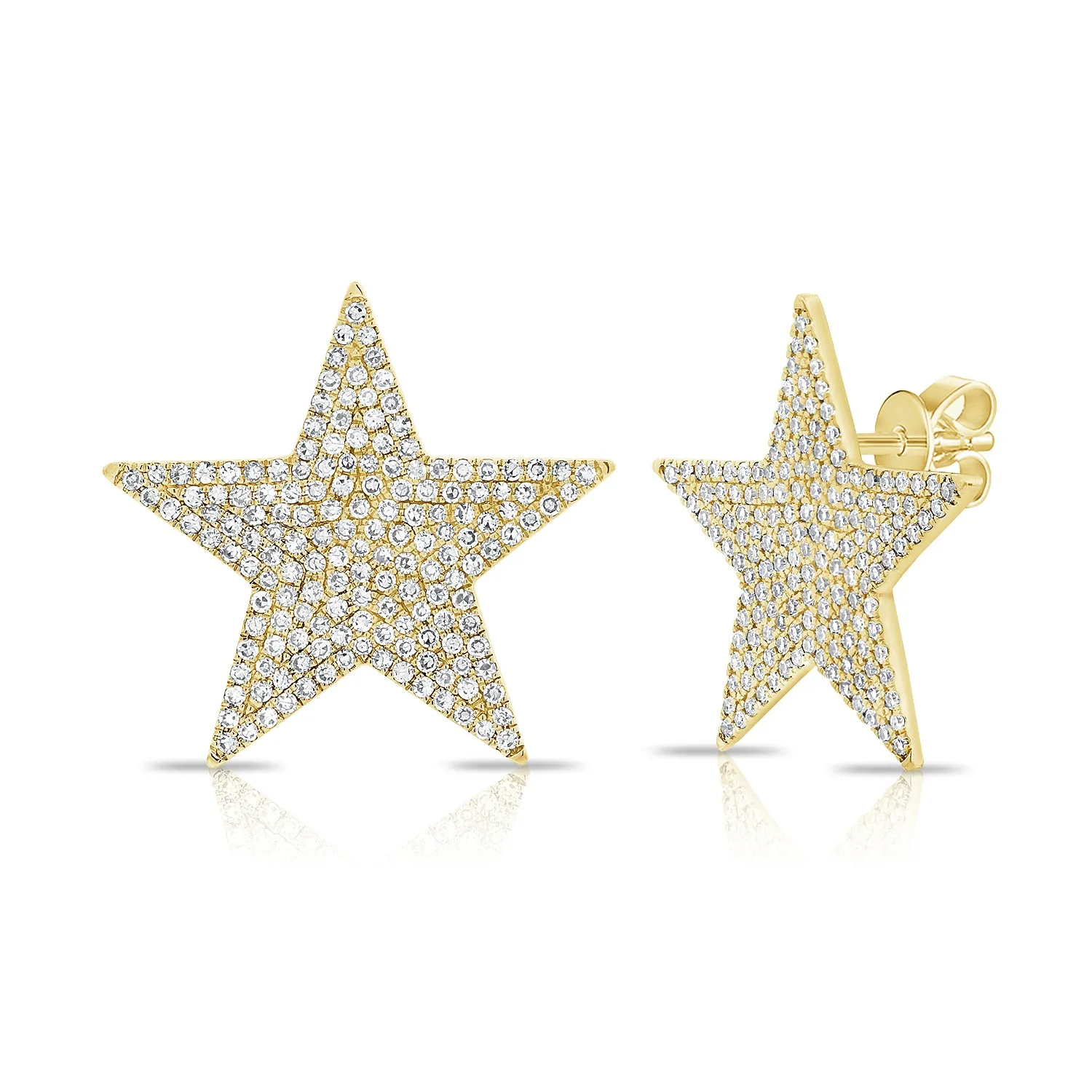 Diamond Star Stud Earrings