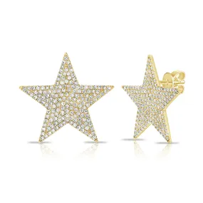 Diamond Star Stud Earrings