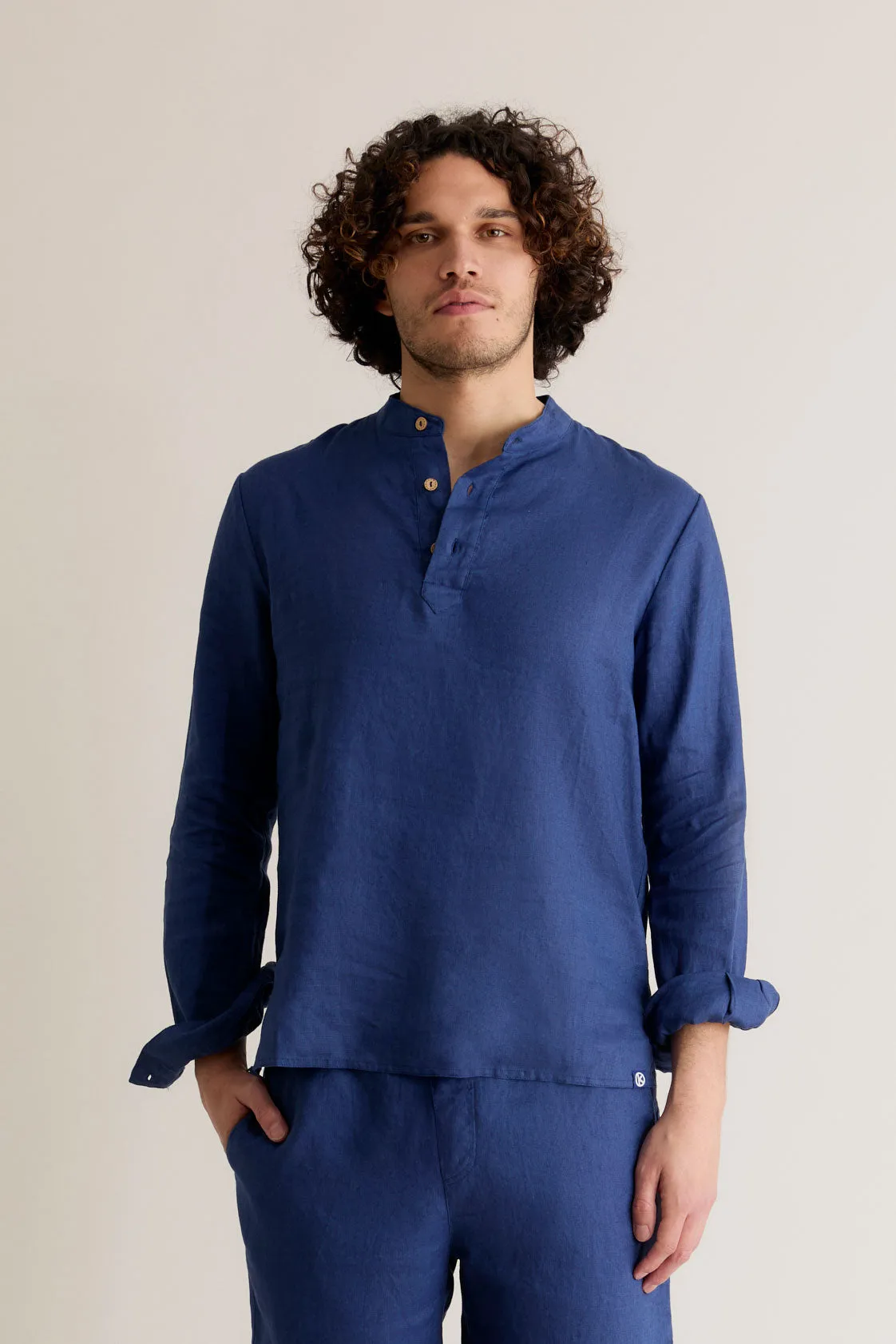 ELIJAH - Linen Top Navy