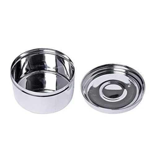 Embassy Deep Puri Box / Container - Pack of 2 (Size 8, 650 ml each), Stainless Steel