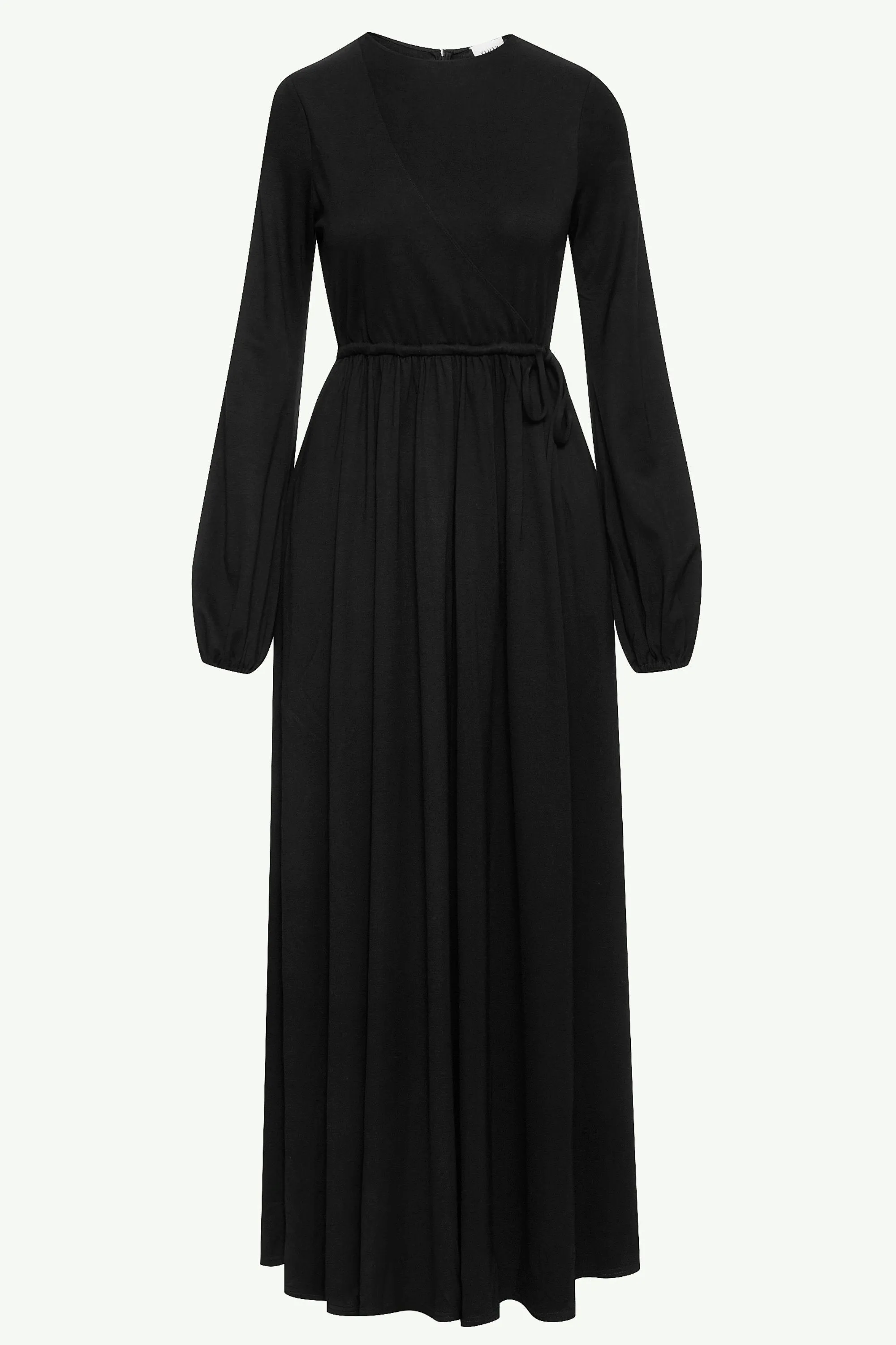 Emma Jersey Elastic Waist Maxi Dress - Black