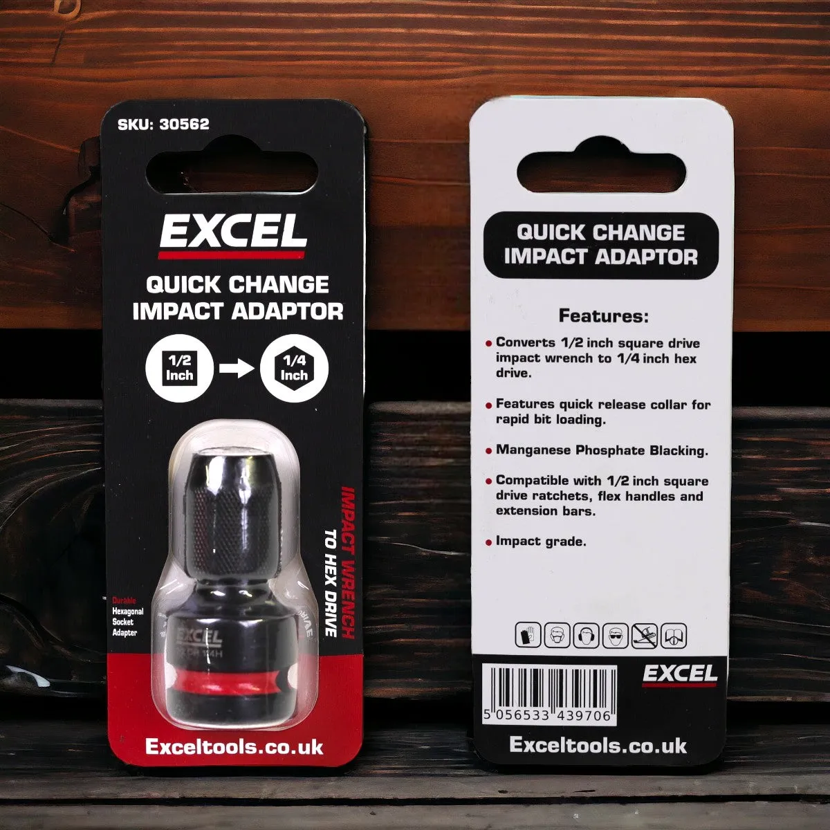 Excel 50mm Quick Release Impact Socket Hex Shank Adapter