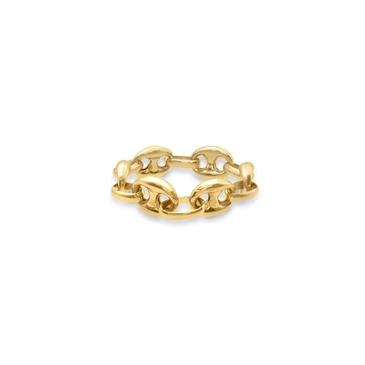 Flexible Gold Mariner Chain Ring