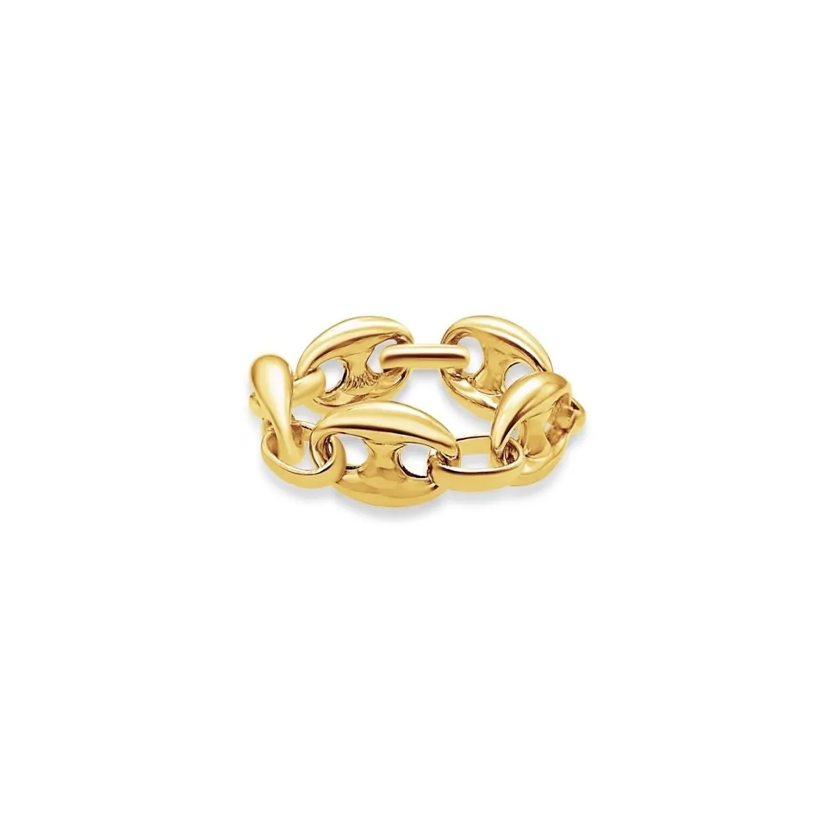 Flexible Gold Mariner Chain Ring