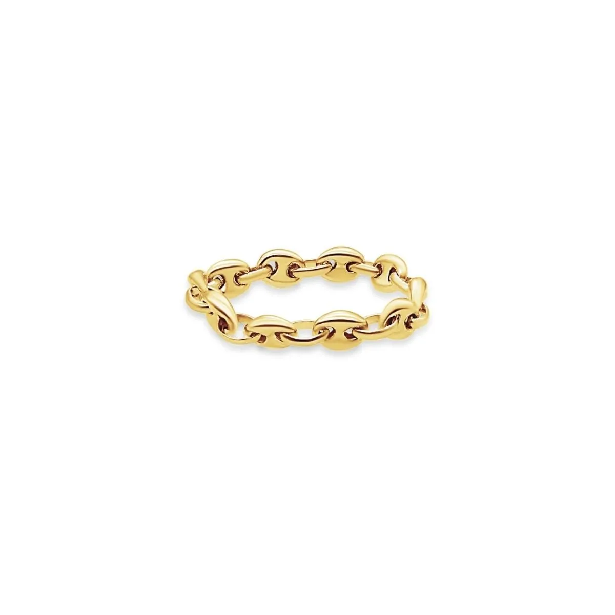 Flexible Gold Mariner Chain Ring