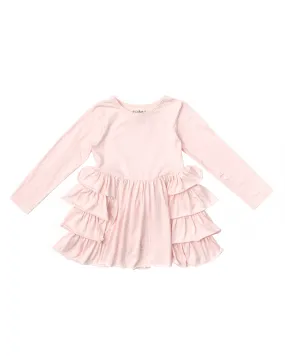 Florence Bustle Dress - Pink