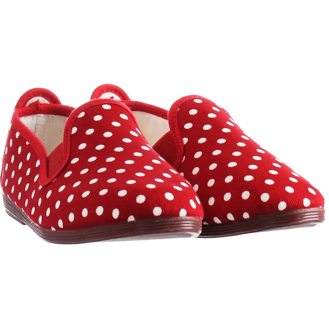 Flossy Gallur Kids Red/White Plimsolls