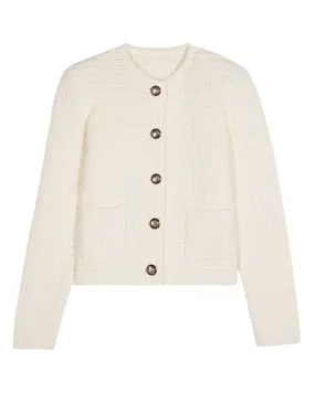 Gaspard Button Front Cardigan (Ecru)