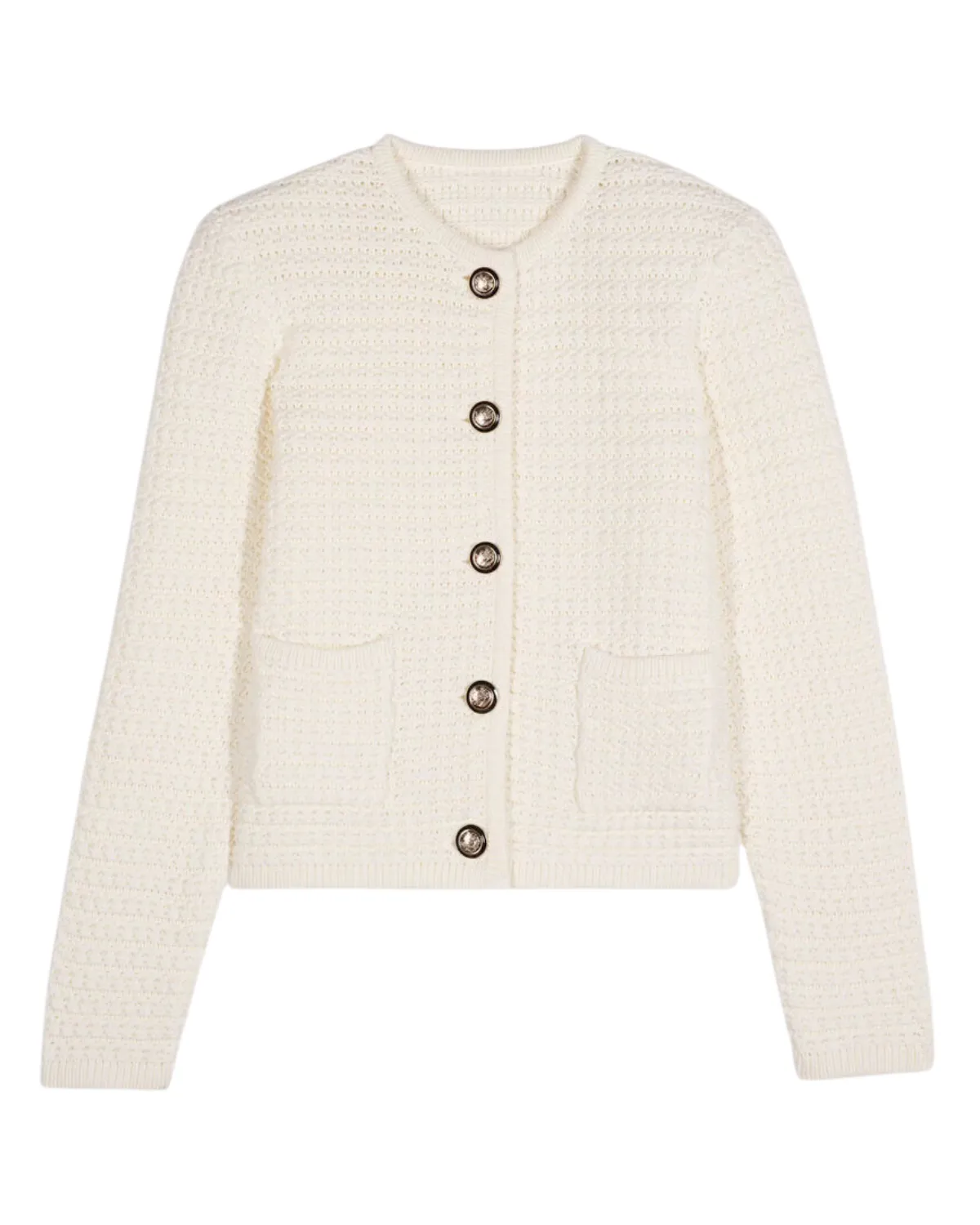 Gaspard Button Front Cardigan (Ecru)