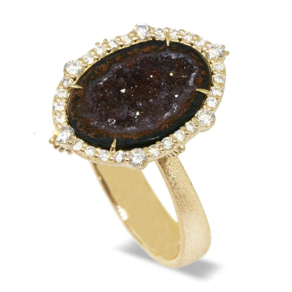 Geode 18k Yellow Gold Ring