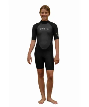 Girls Reactor II Short Arm Spring Suit Wetsuit - Black