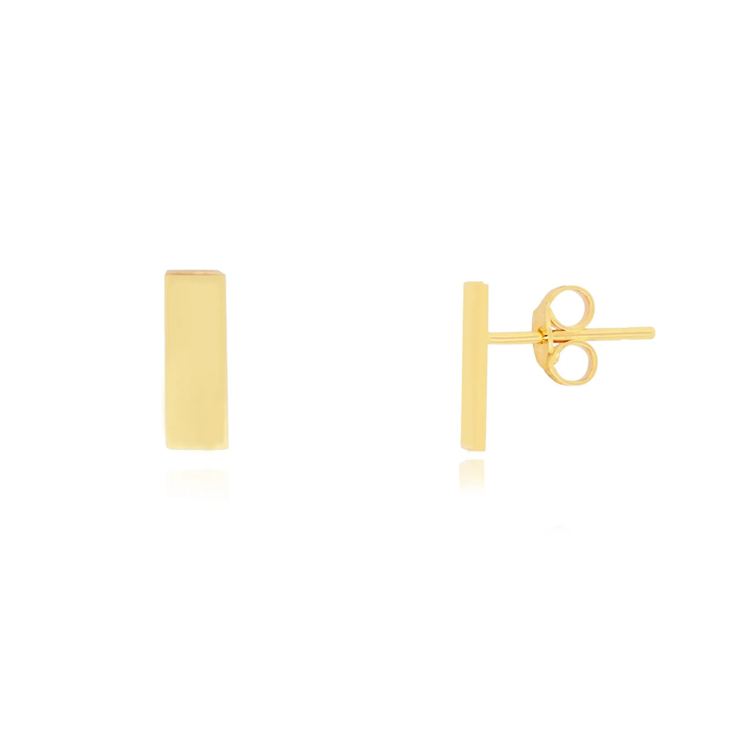 Gold Bar Stud Earrings