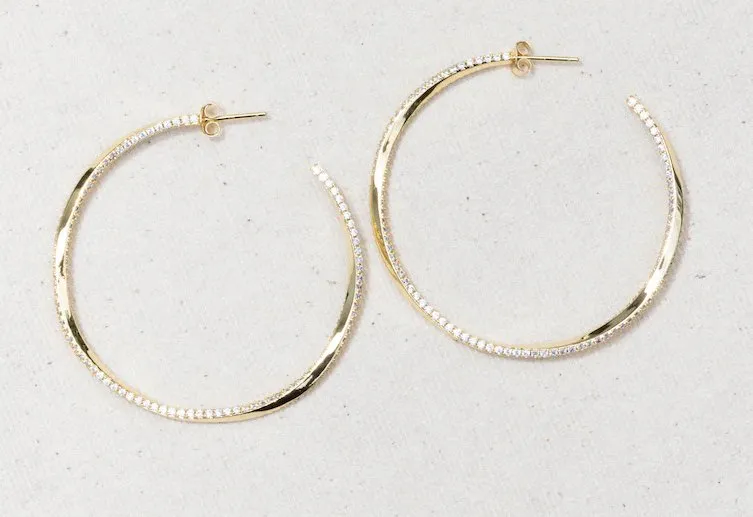 Gold Twisted Hoop