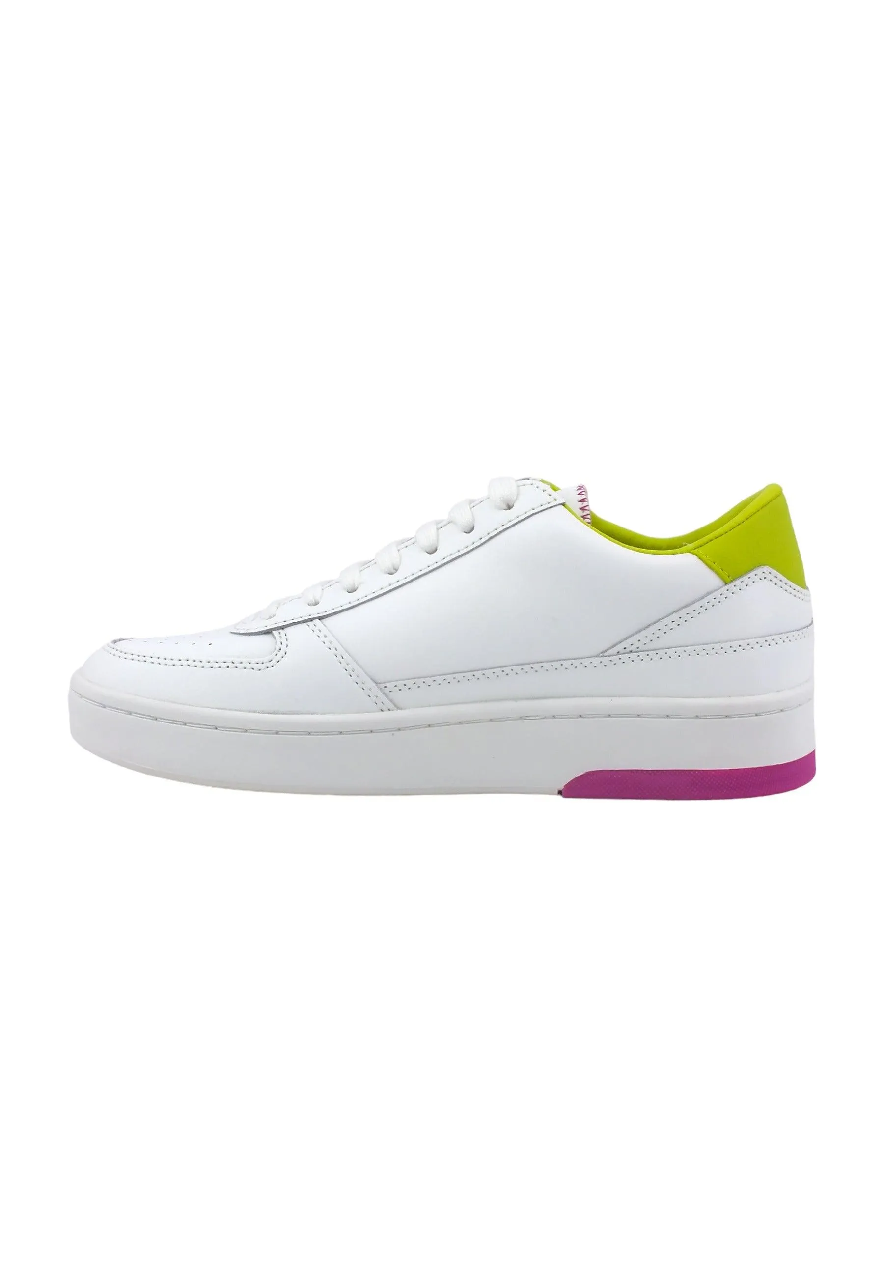 GUESS Sneaker Donna White Yellow FL7SILLEA12