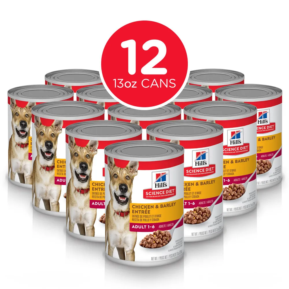 Hill's Science Diet Adult Gourmet Chicken & Barley  Entree Canned Dog Food