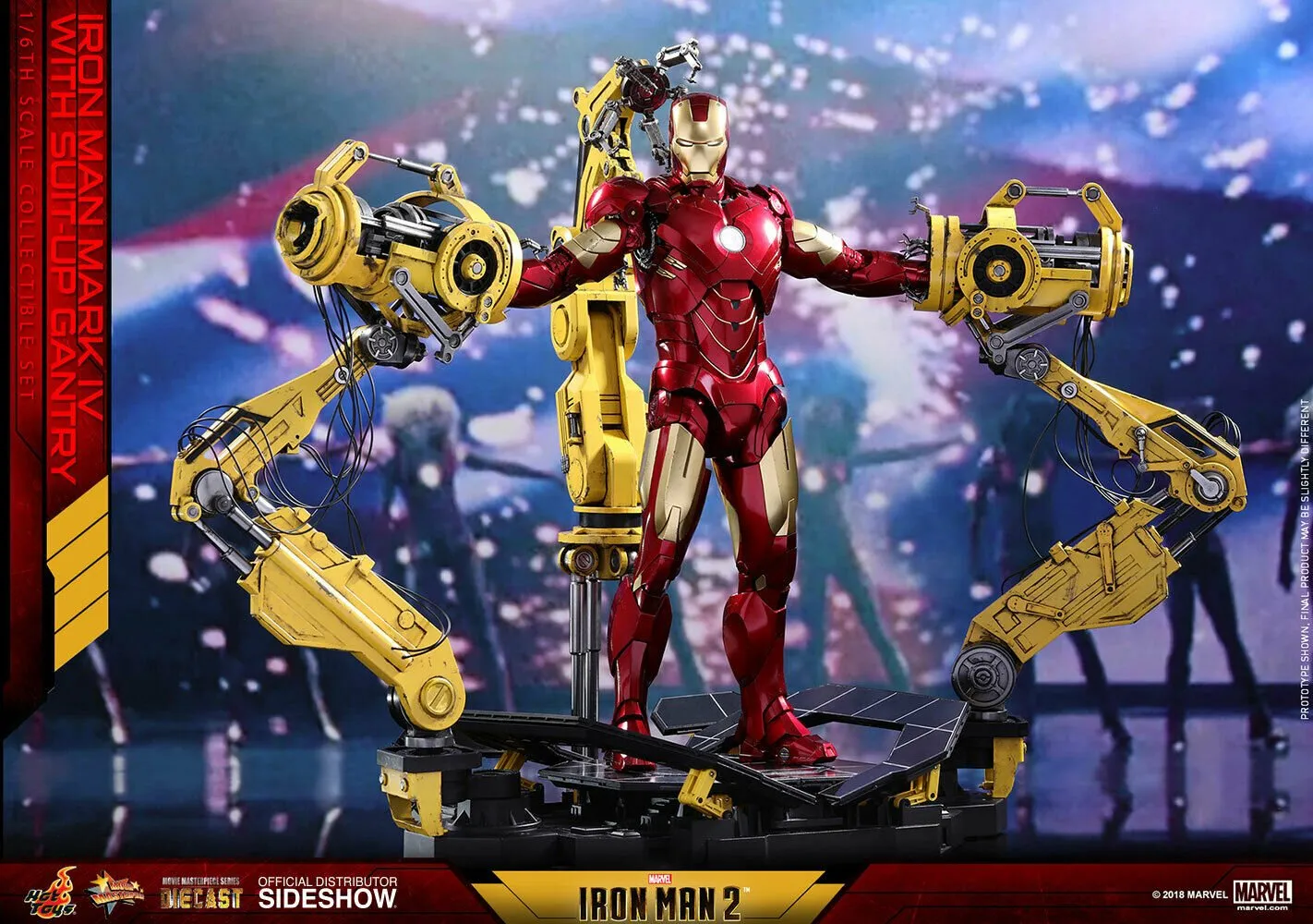 Hot Toys 1/6 Marvel Iron Man 2 MMS462D22 MK4 Mark IV with Suit Up Gantry