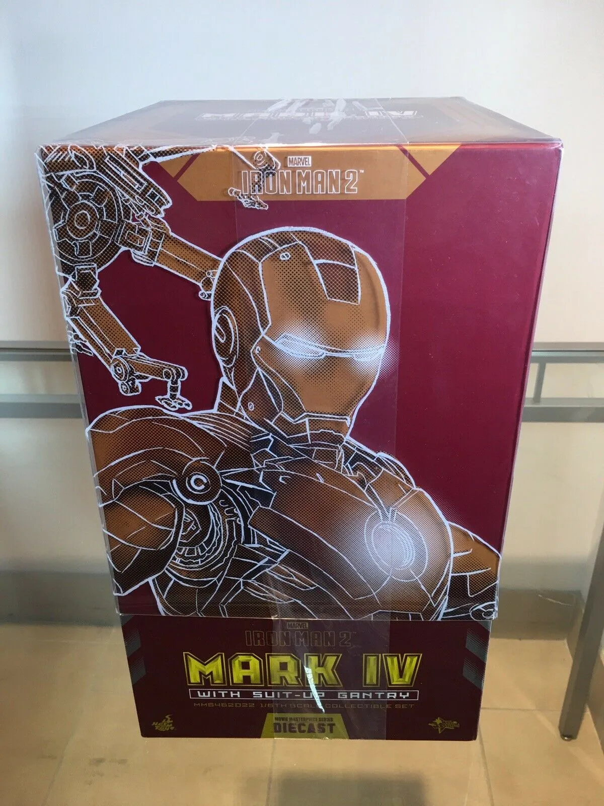 Hot Toys 1/6 Marvel Iron Man 2 MMS462D22 MK4 Mark IV with Suit Up Gantry