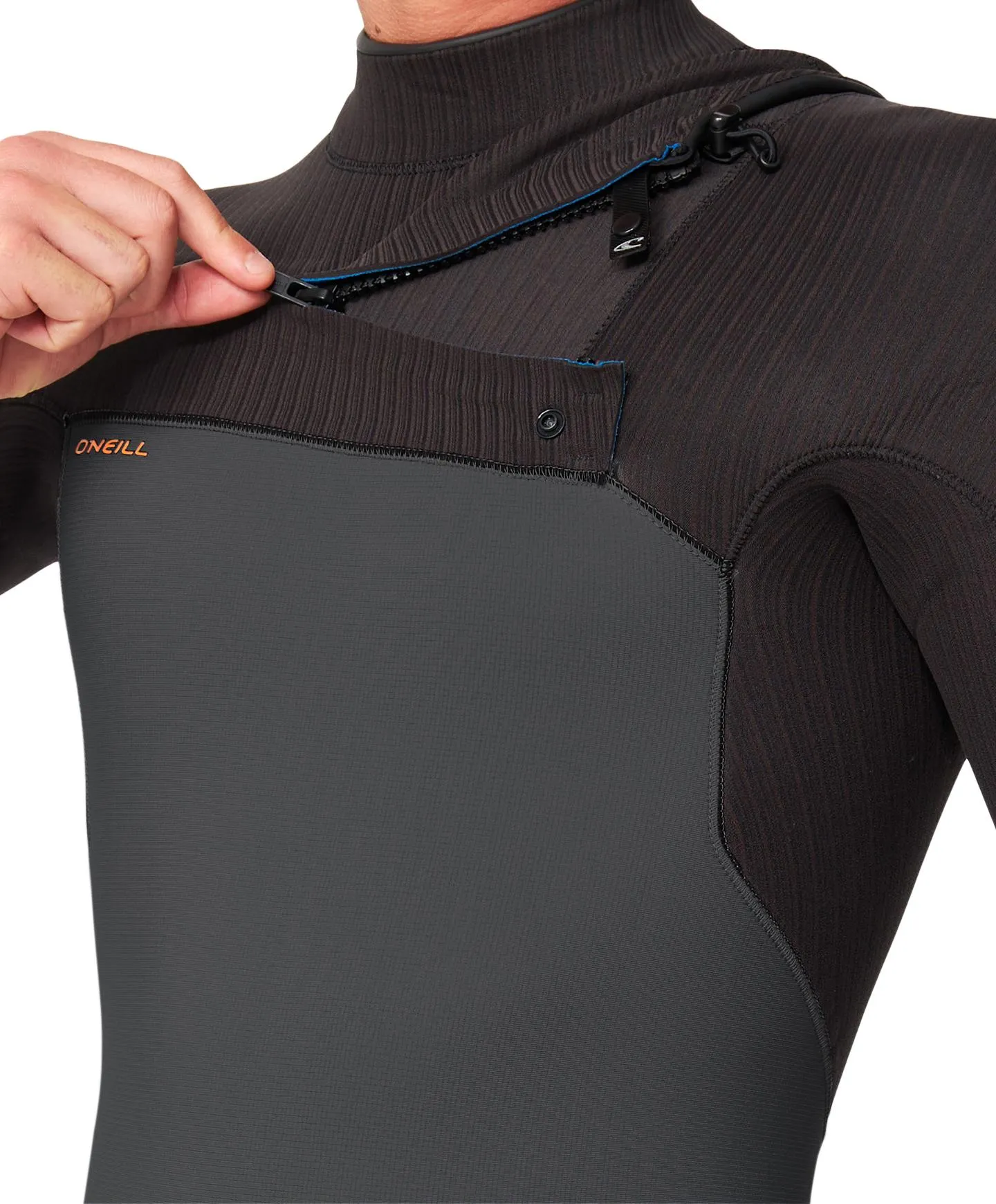 HyperFreak 3/2  Steamer Chest Zip Wetsuit - Grey Raven