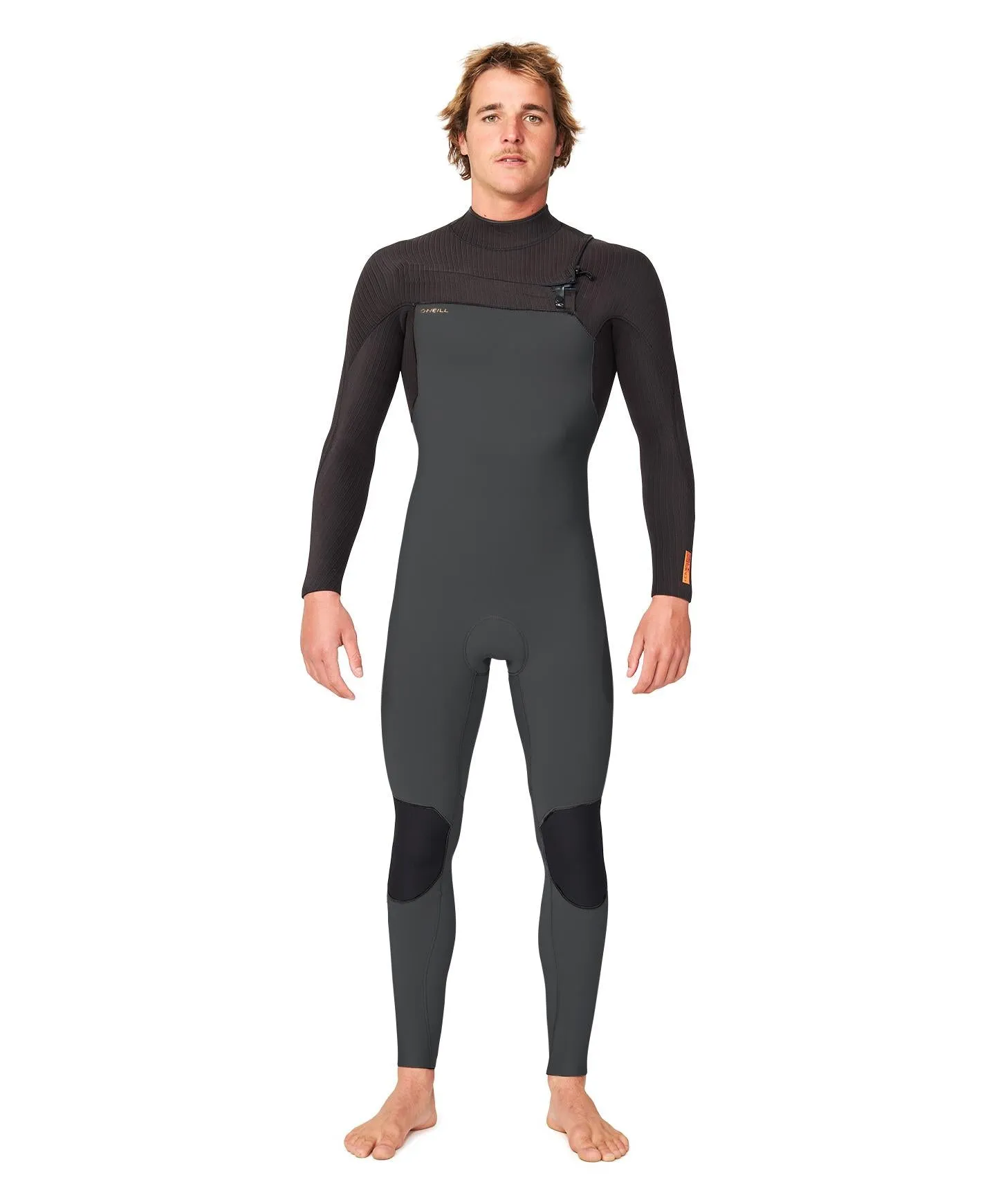 HyperFreak 3/2  Steamer Chest Zip Wetsuit - Grey Raven