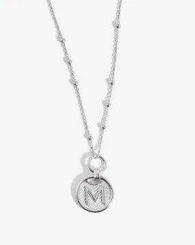 Initial Pendant Necklace - Initial M | Sterling Silver