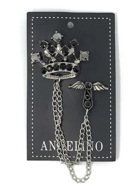 Lapel Pin, Crown Design - Mens Fashion - Prom