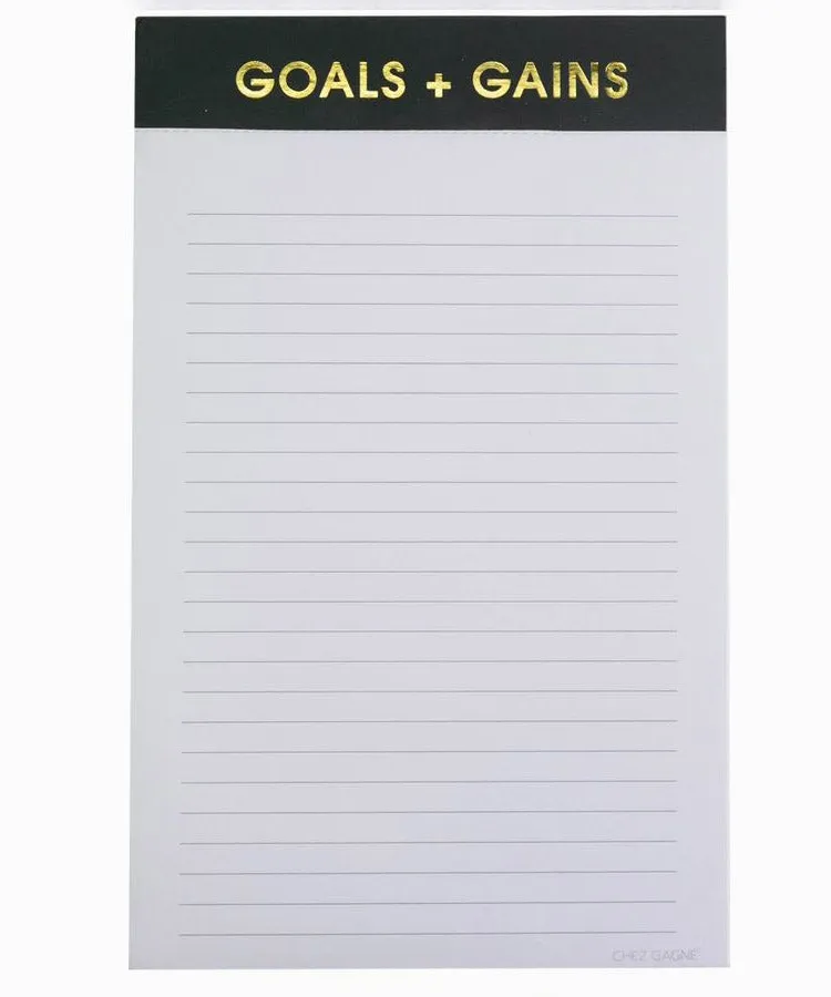 Lined Notepad - Goals   Gains