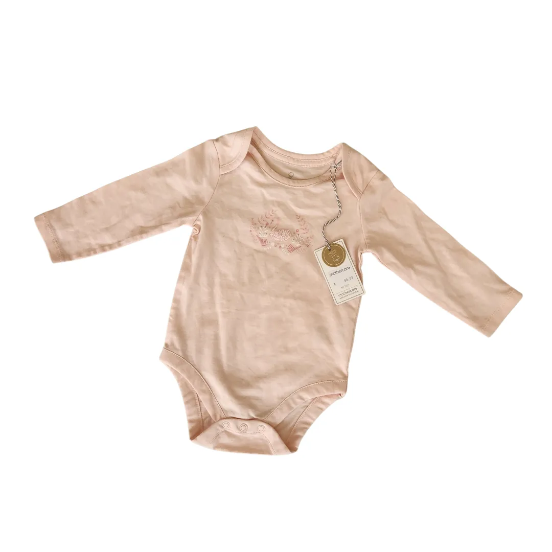 Mothercare Light Pink Swan Onesie (6 - 9 Months) | Brand New |