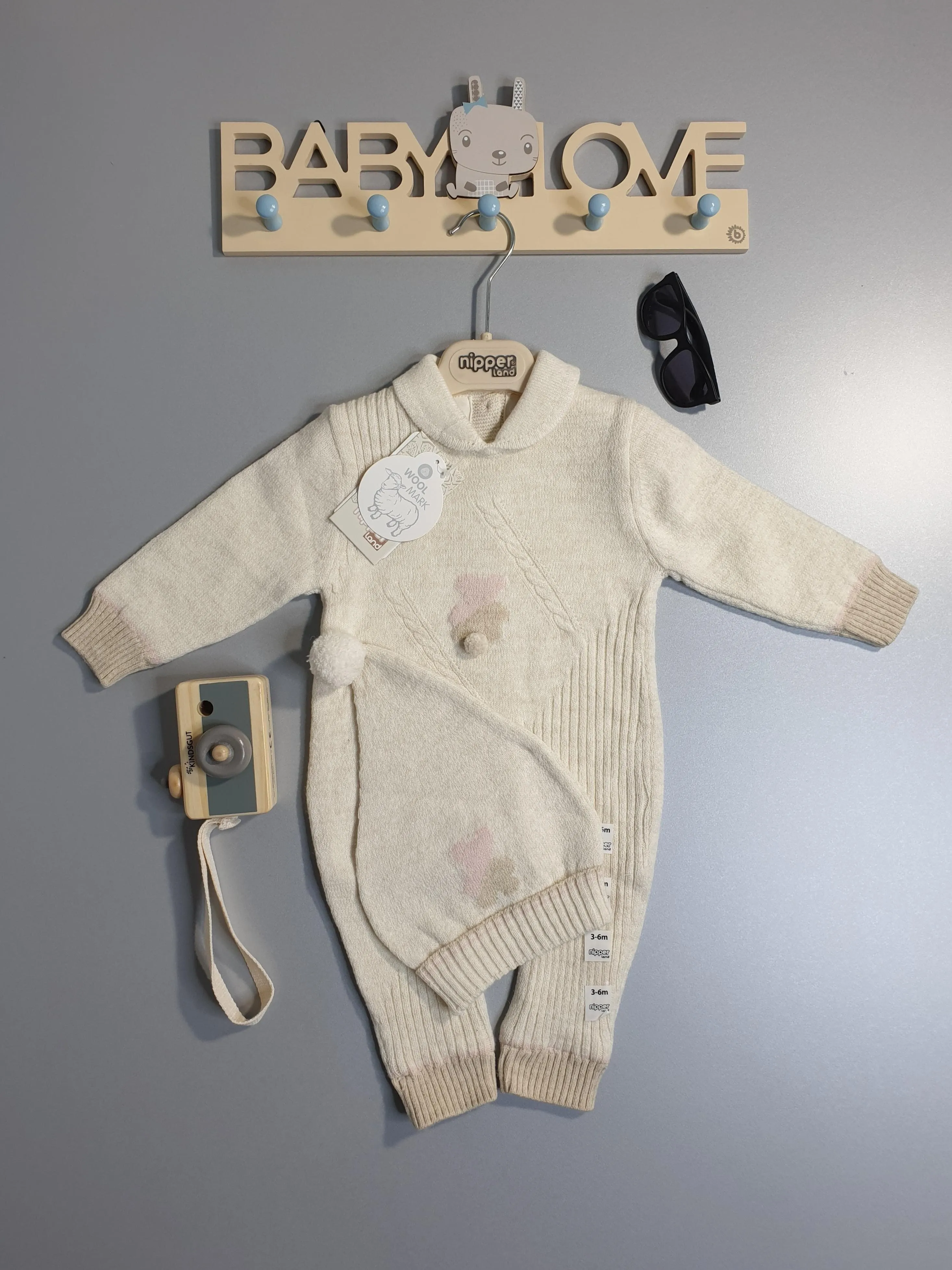 Muffinandco - Baby  Strick-Overall mit Mütze-6234