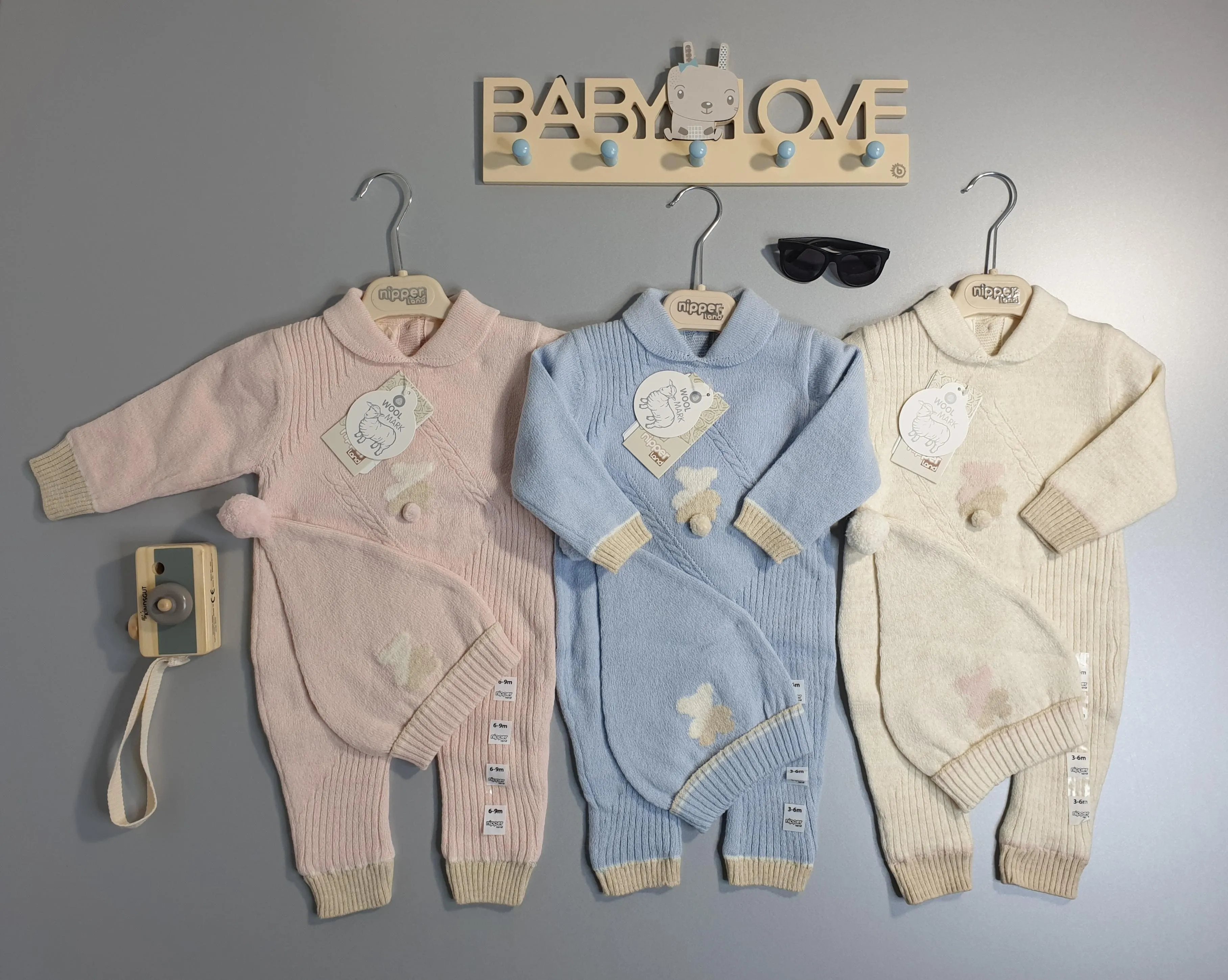 Muffinandco - Baby  Strick-Overall mit Mütze-6234