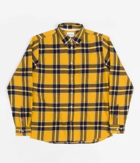 Norse Projects Anton Brushed Flannel Check Shirt - Turmeric Yellow